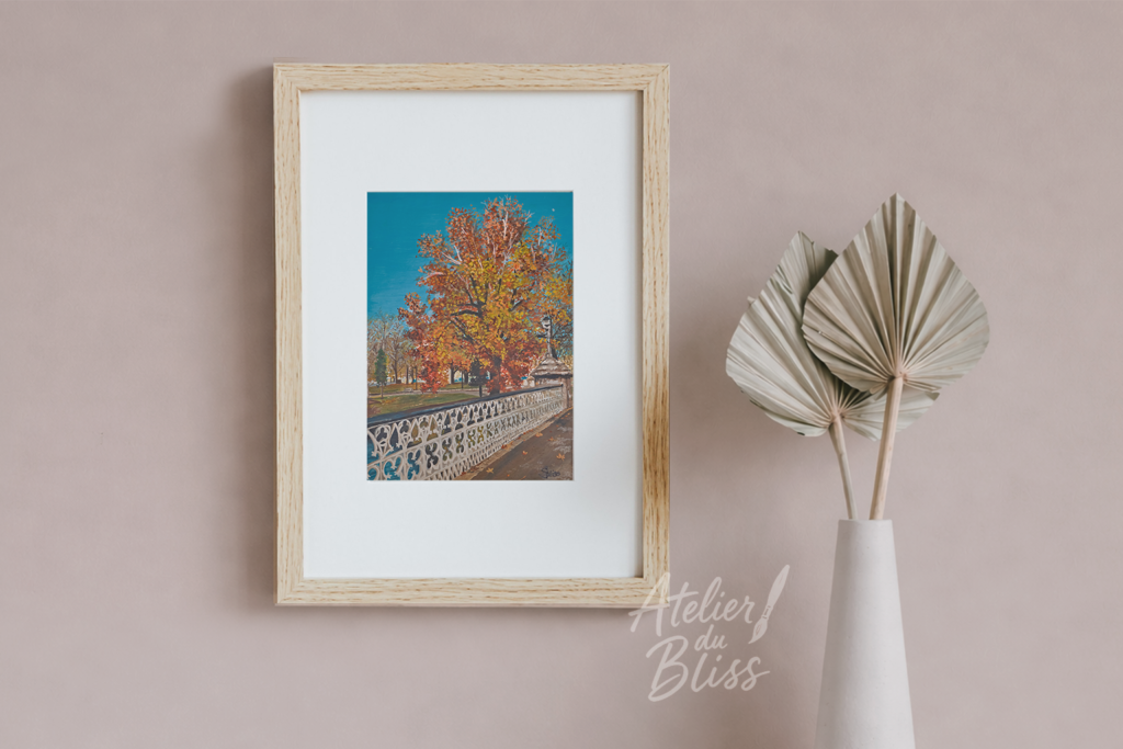 Fiery Tree of Victoria Square | Original Gouache Painting