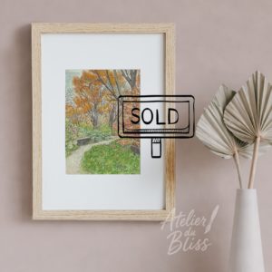 The Maple Border | Original Gouache Painting