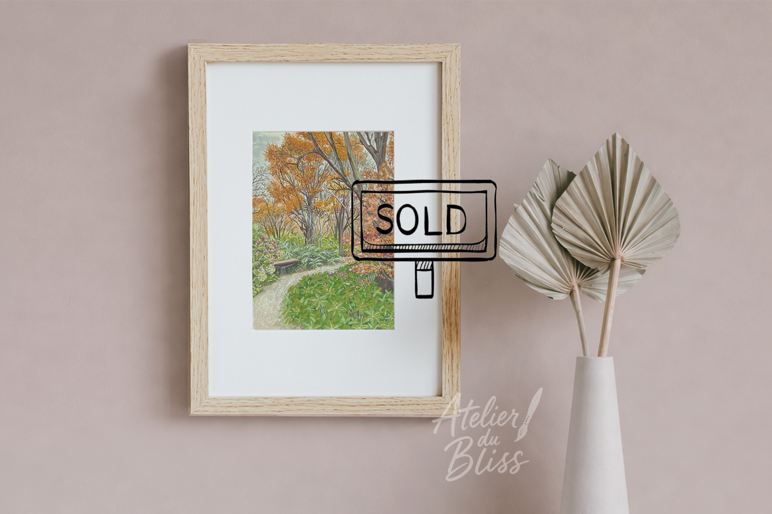 The Maple Border | Original Gouache Painting