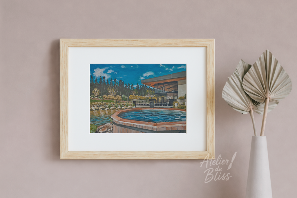 Opuke Hot Pools | Original Gouache Painting