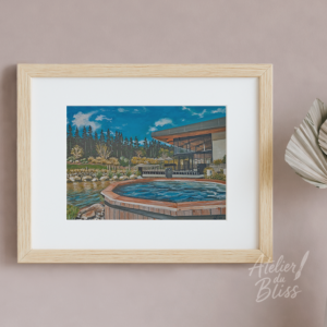 Opuke Hot Pools | Original Gouache Painting