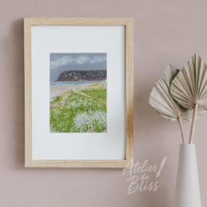 Sumner Beach & Cliff Houses | Original Gouache Painting